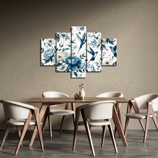 Tablou - Colibri cu flori (150x105 cm)