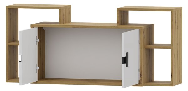 Vitrină Marcel TE12 (stejar artisan + alb). 1123096