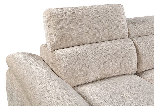 Colțar Extensibil Cremona KF7629 cu Ladă Depozitare, Șezlong Dreapta, Bej