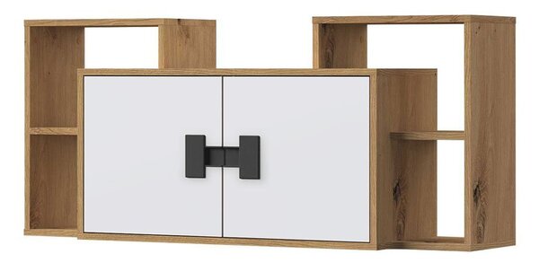 Vitrină Marcel TE12 (stejar artisan + alb). 1123096