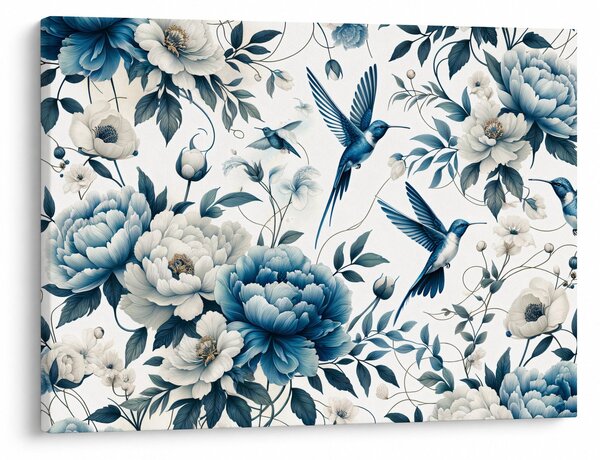 Tablou - Colibri cu flori (70x50 cm)