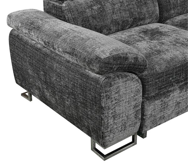Colțar Extensibil Cremona KF7629 cu Ladă Depozitare, Șezlong Dreapta, Gri