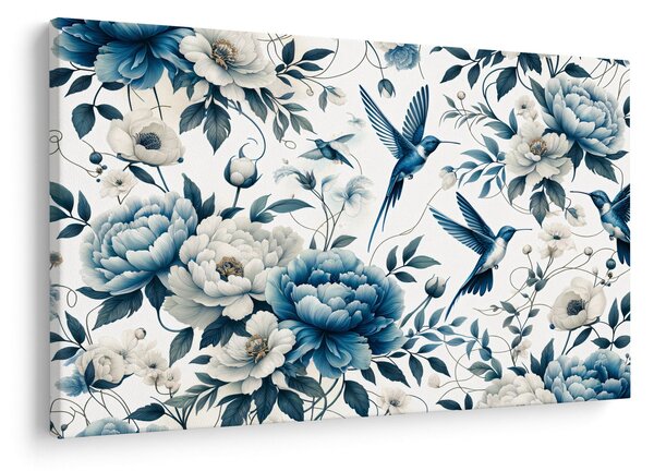Tablou - Colibri cu flori (90x60 cm)