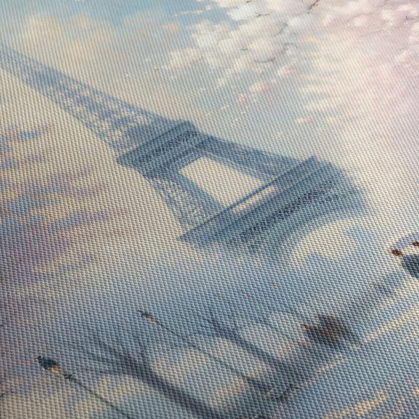 Tablou - Pictură din Paris (cu ceas) (90x30 cm)