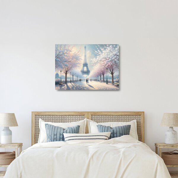 Tablou pe sticlă - Pictură din Paris (70x50 cm)
