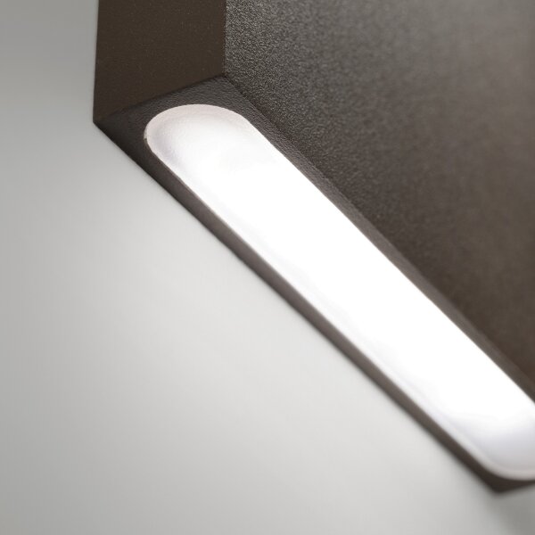 Ideal Lux - Aplica LED de exterior POST-IT, 3W, 12V, CRI 90, maro