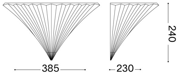 Ideal Lux - Aplica de perete SANTA, 1x E14, 40W, 230V, sticlă transparentă