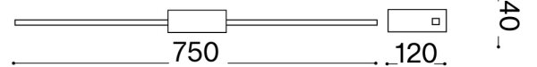 Ideal Lux - Aplică LED pentru tablouri THEO, 12W, 230V, 75 cm, CRI 90, neagră