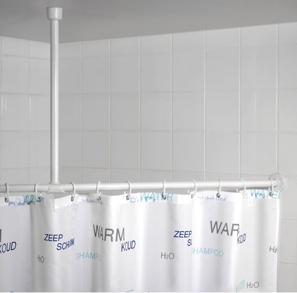 Suport de tavan alb pentru perdea de duș 57 cm - Wenko