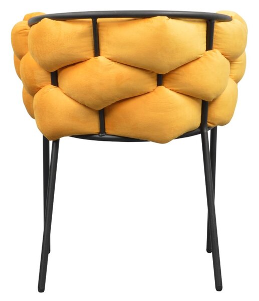 Scaun sufragerie Dorri (Galben + negru). 1119374