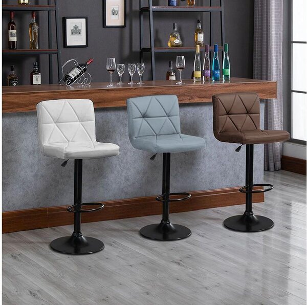 Scaun bar Seley (piele ecologică maro + negru). 1119381