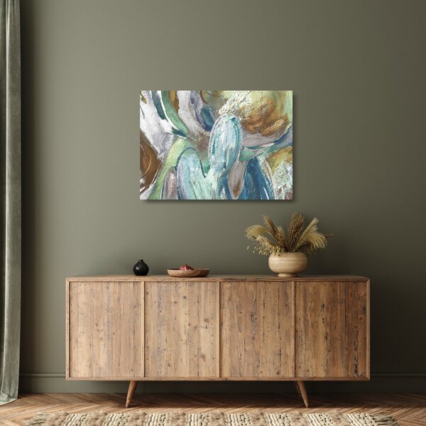 Tablou pe sticlă - Pictura figura abstractă (70x50 cm)