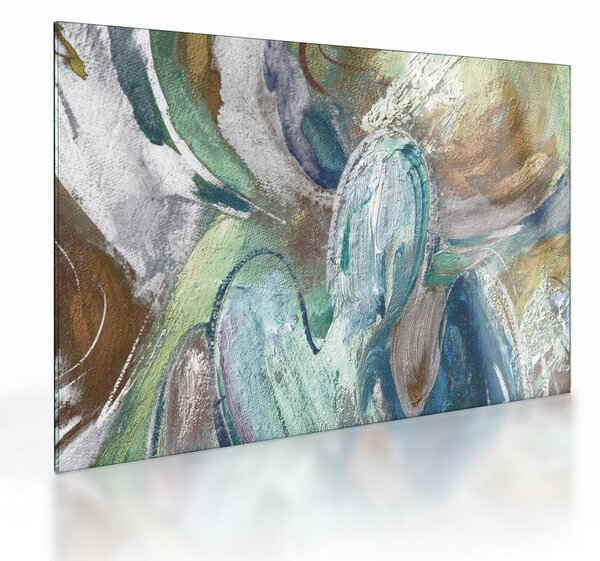 Tablou pe sticlă - Pictura figura abstractă (70x50 cm)