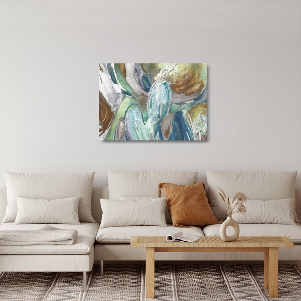 Tablou pe sticlă - Pictura figura abstractă (70x50 cm)