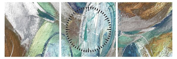 Tablou - Pictura figura abstractă (cu ceas) (90x30 cm)