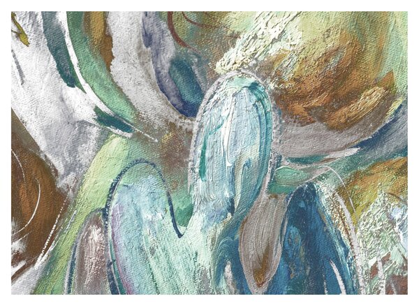 Tablou pe sticlă - Pictura figura abstractă (70x50 cm)