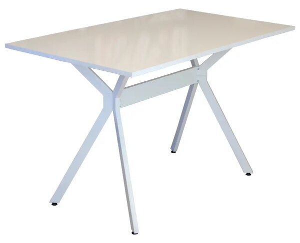 Masa bucatarie Agatha, alb-negru,120 cm