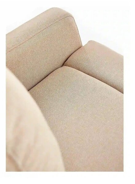 Fotoliu rabatabil FELIPE, bej/negru, stofa/plastic, 64x84/135x103/76 c