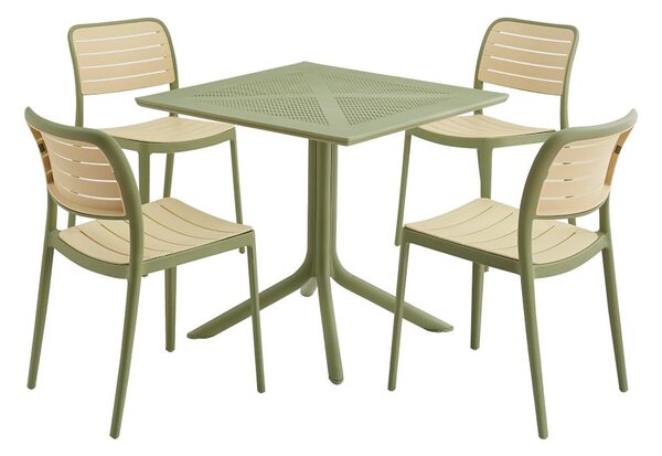 Scaun de grădină Kartos 1 (verde + bej). 1119458
