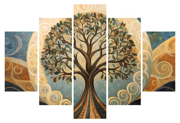 Tablou – Arborele vieții și spirale (150x105 cm)