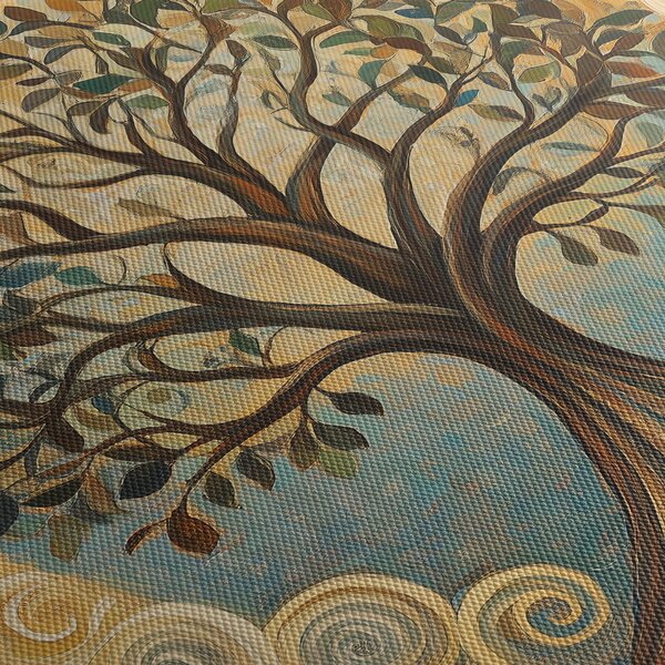 Tablou – Arborele vieții și spirale (90x60 cm)