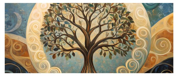 Tablou – Arborele vieții și spirale (120x50 cm)