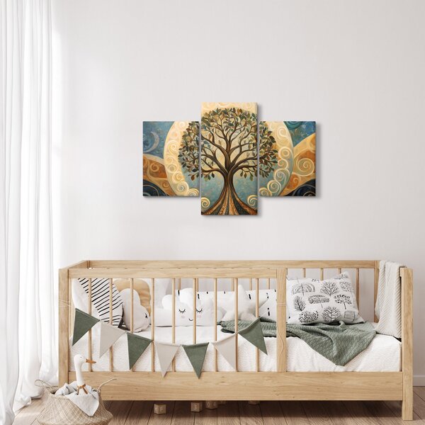 Tablou – Arborele vieții și spirale (90x60 cm)