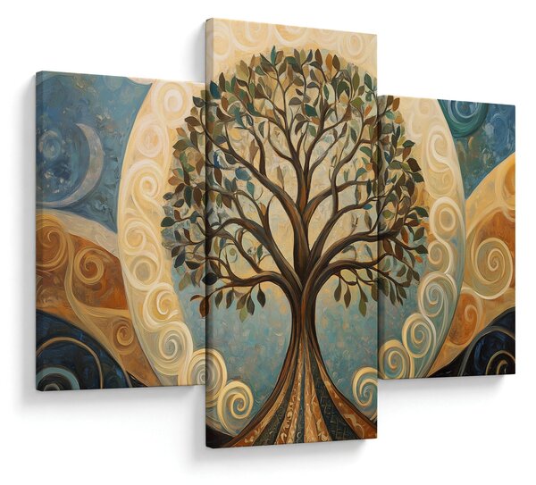 Tablou – Arborele vieții și spirale (90x60 cm)