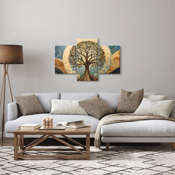 Tablou – Arborele vieții și spirale (90x60 cm)