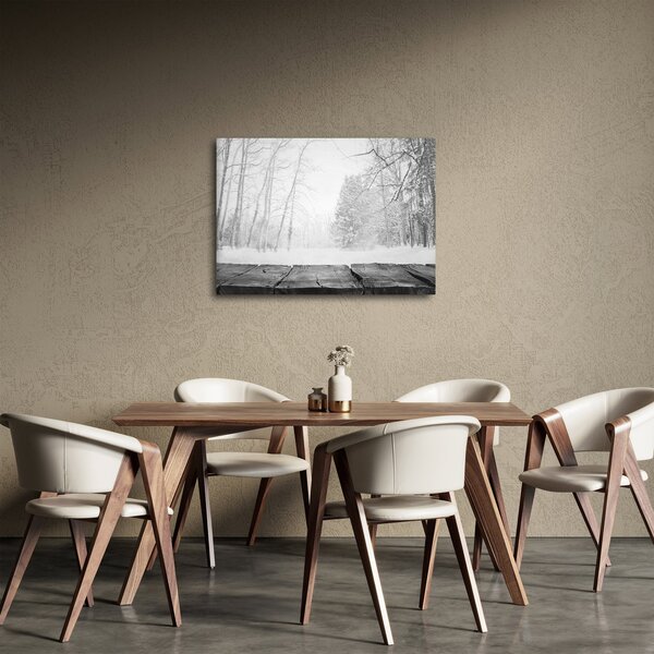 Tablou - Pier de lemn în timpul iernii (70x50 cm)