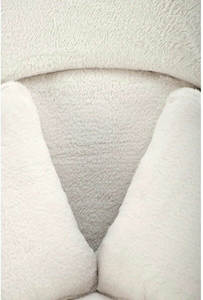 Scaun de relaxare modern MERRY, crem, stofa/otel, 80x90x95 cm