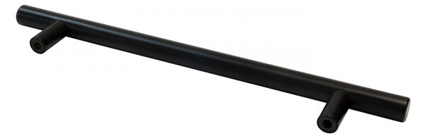 Maner metalic cilindric pentru mobilier, model FI 12, stil modern/minimalist, Distanta dintre gauri = 96 | 128 | 160 | 256 mm, finisaj negru mat