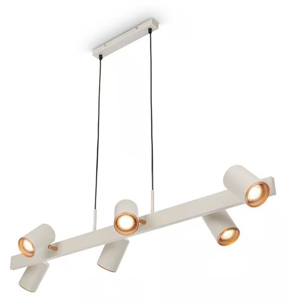 Briloner 4058064 - Lustra suspendată pe cablu ERA 6xGU10/10W/230V, crem