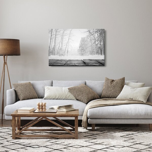 Tablou - Pier de lemn în timpul iernii (90x60 cm)