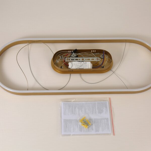 Brilagi - Lustru suspendat pe cablu PONDIE LED/44W/230V 80x30 cm auriu