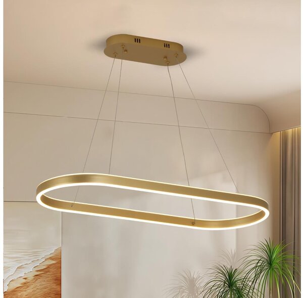 Brilagi - Lustru suspendat pe cablu PONDIE LED/44W/230V 80x30 cm auriu