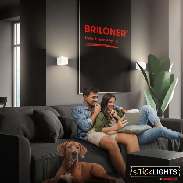 Briloner 3879016 - Lampă de perete LED reîncărcabilă BORRA cu senzor, LED/1,5W/5V 3600 mAh, alb