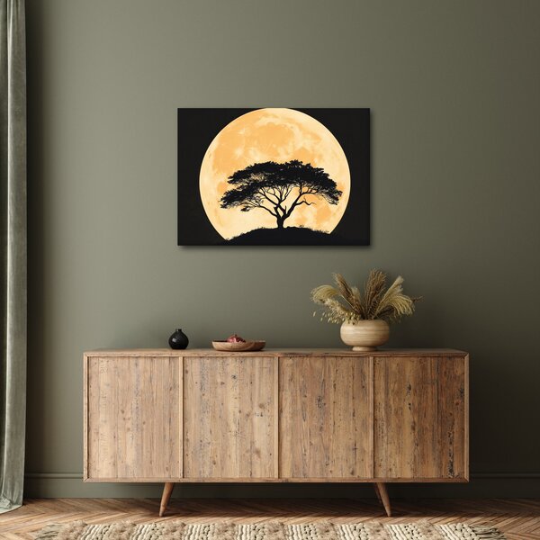 Tablou – Arbore în lună plină aurie II. (70x50 cm)