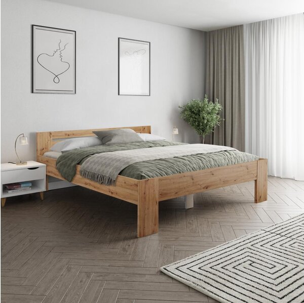 Pat matrimonial 180x200 cm Boyard (stejar artisan). 1119509