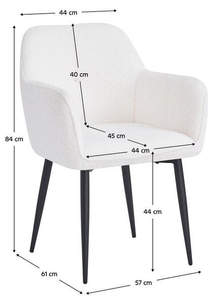 Scaun sufragerie Semir (alb + negru). 1119517