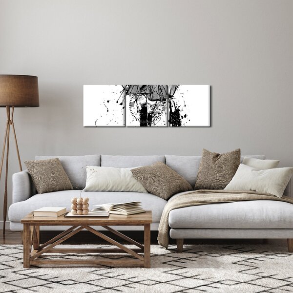 Tablou - Spectacol de modă (cu ceas) (90x30 cm)