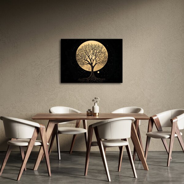 Tablou – Arbore în lună plină aurie I. (70x50 cm)