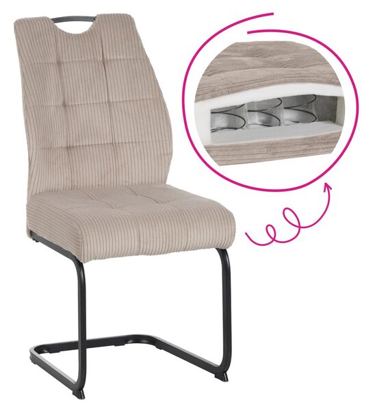 Scaun sufragerie Kalme (gri maro taupe + negru). 1119541