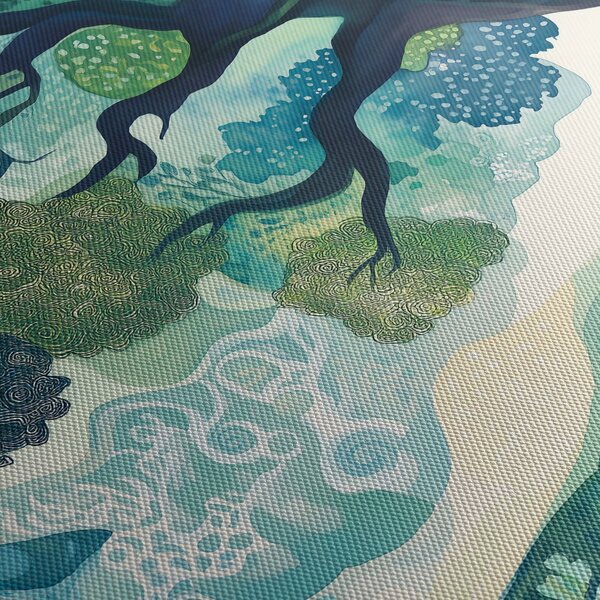 Tablou – Coroană verde a arborelui vieții (150x105 cm)