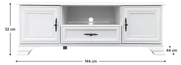 Masă TV/Dulap Kuito RTV2D1S (alb). 1119552
