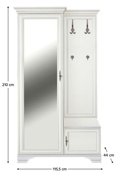 Set mobilier hol Kuito PPK110L (alb) (S). 1119577
