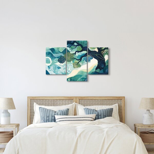 Tablou – Coroană verde a arborelui vieții (90x60 cm)