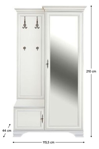 Set mobilier hol Kuito PPK110P (alb) (D). 1119578