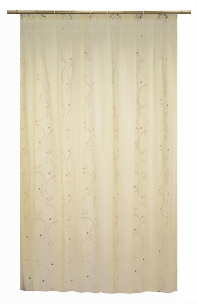 Perdea Velaria voal crem cu imprimeu geometric, 500x250 cm