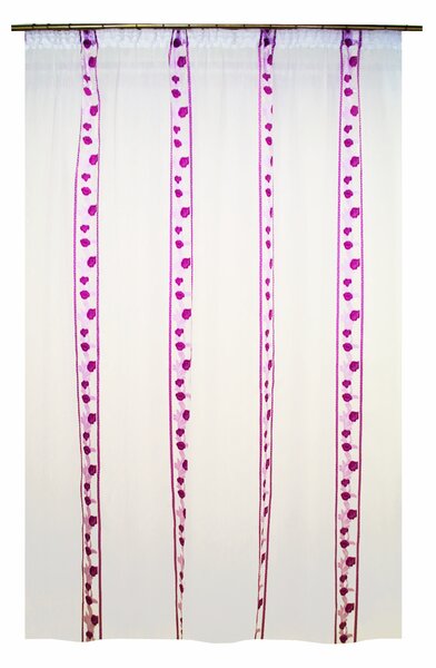 Perdea supersable flori mov 210x245